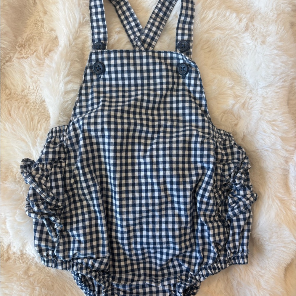 Carter's Blue and White Checkered One Piece